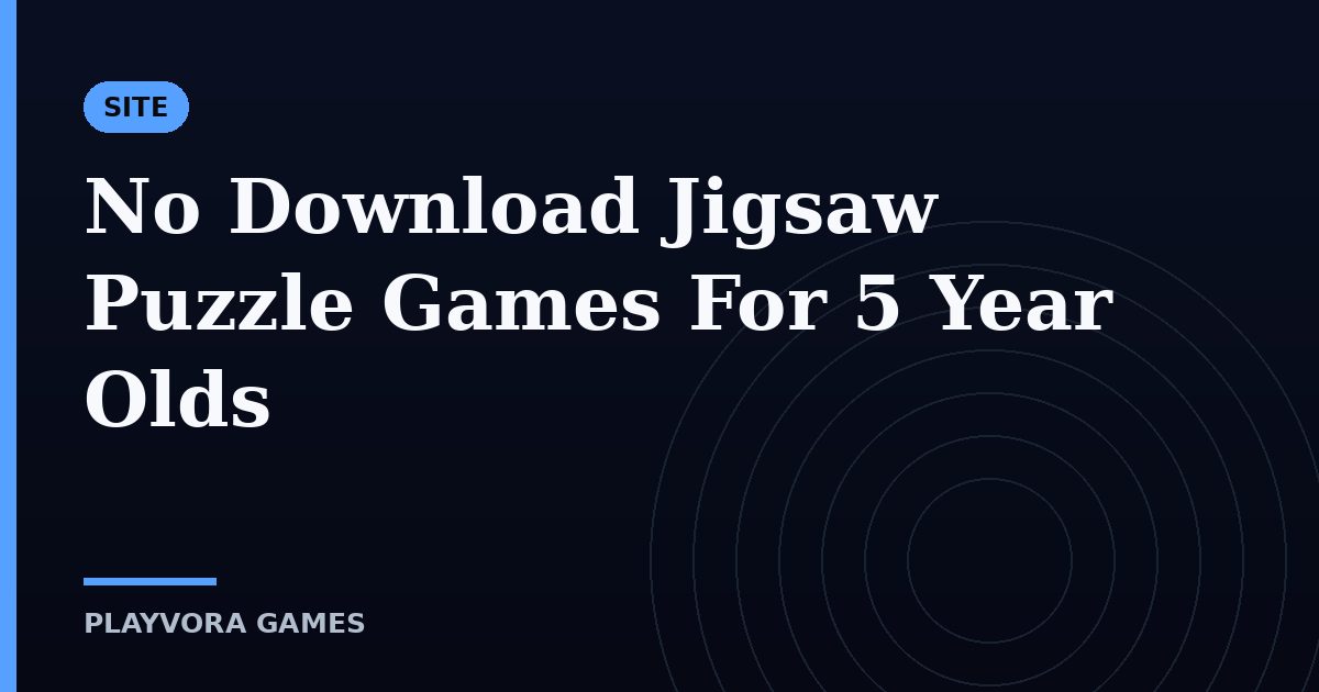 No Download Jigsaw Puzzle Games For 5 Year Olds