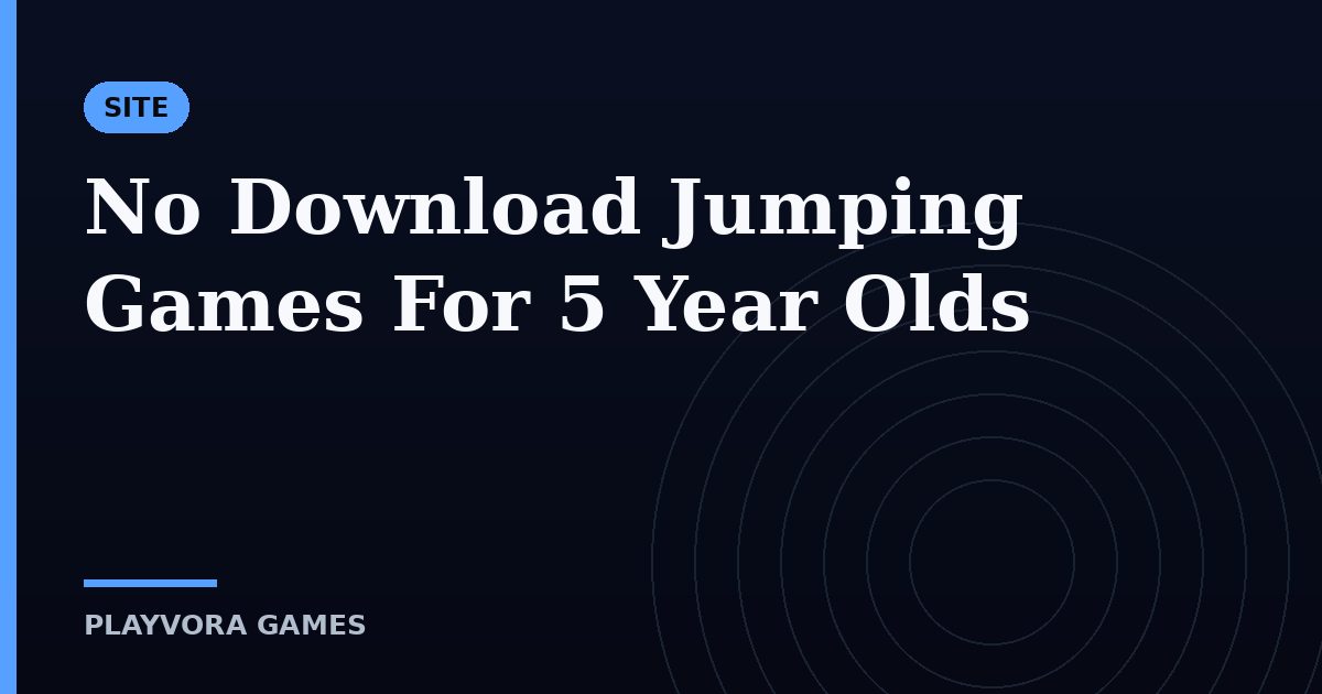 No Download Jumping Games For 5 Year Olds