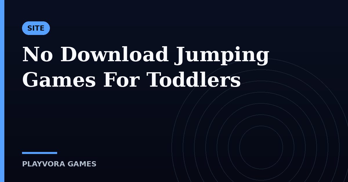 No Download Jumping Games For Toddlers
