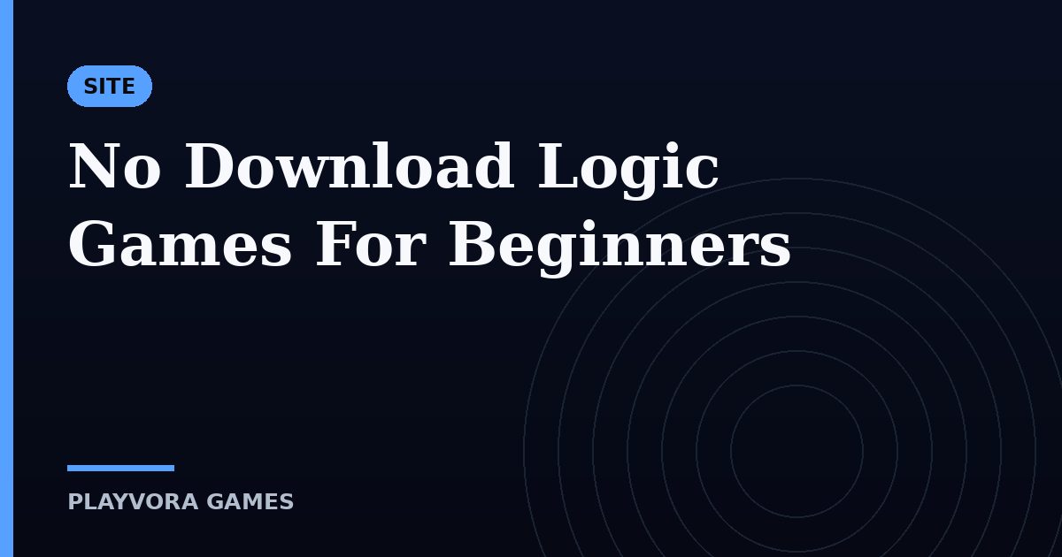 No Download Logic Games For Beginners