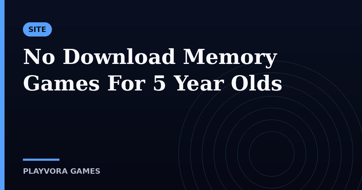 No Download Memory Games For 5 Year Olds