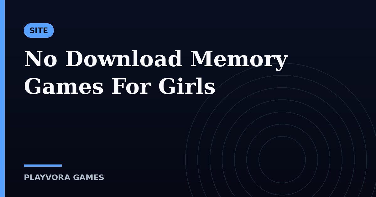 No Download Memory Games For Girls