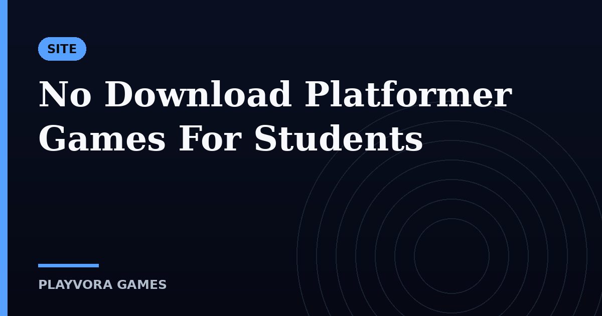 No Download Platformer Games For Students