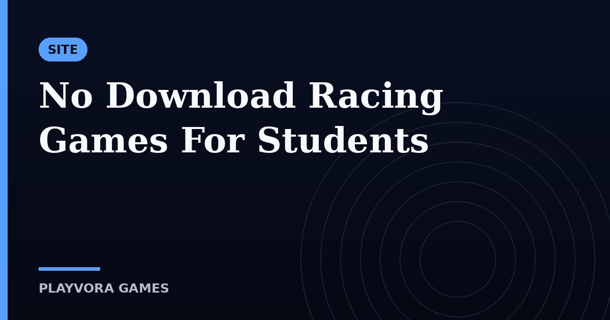 No Download Racing Games For Students