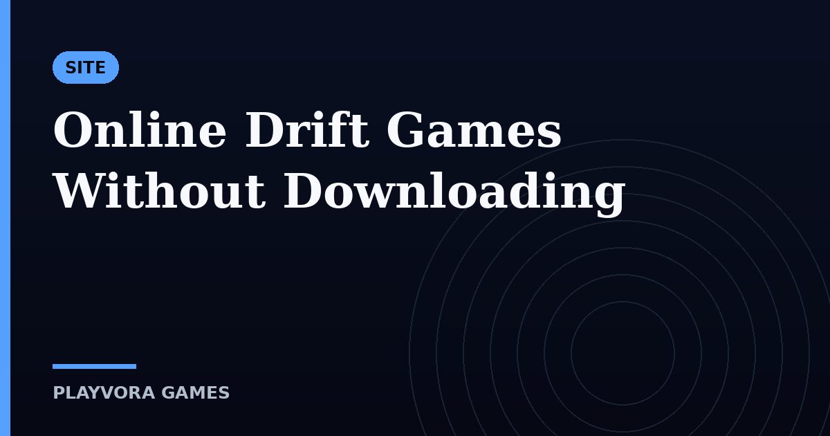 Online Drift Games Without Downloading