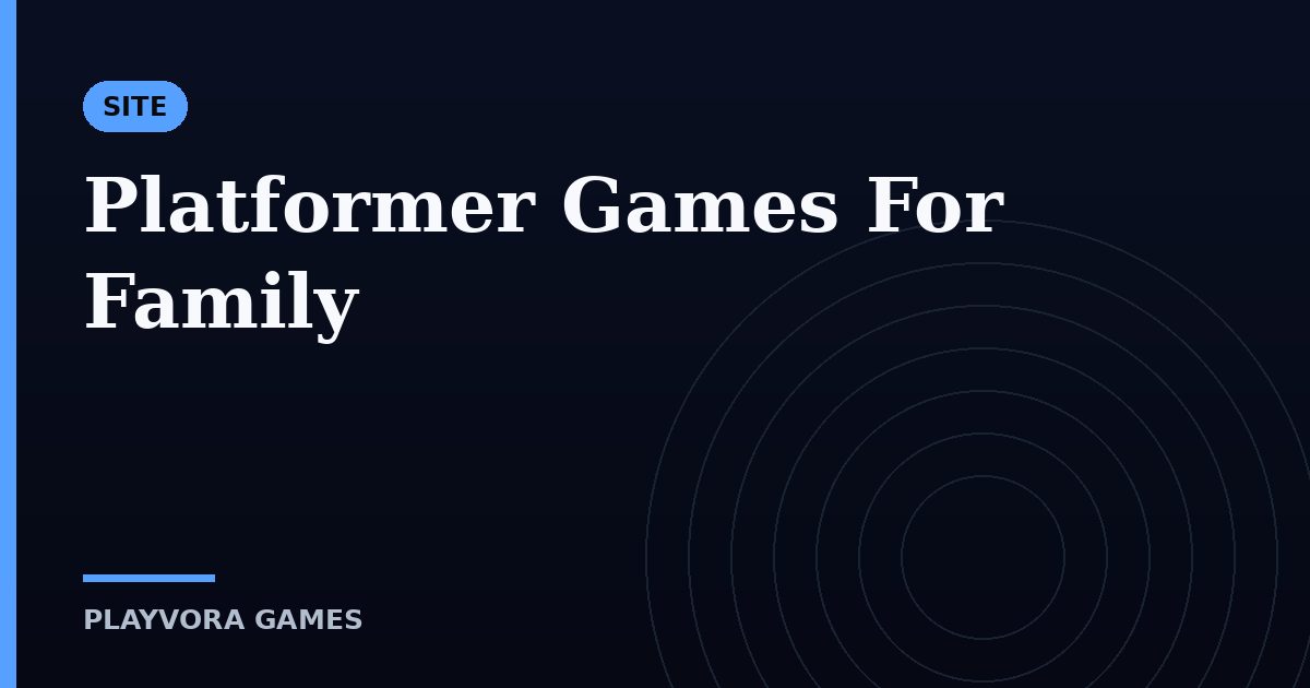 Platformer Games For Family