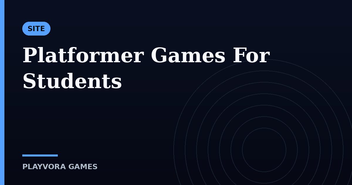 Platformer Games For Students