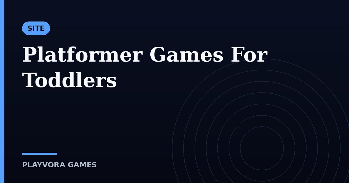 Platformer Games For Toddlers