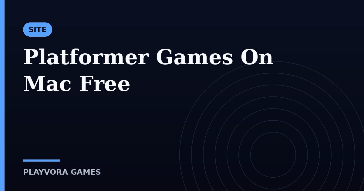 Platformer Games On Mac Free