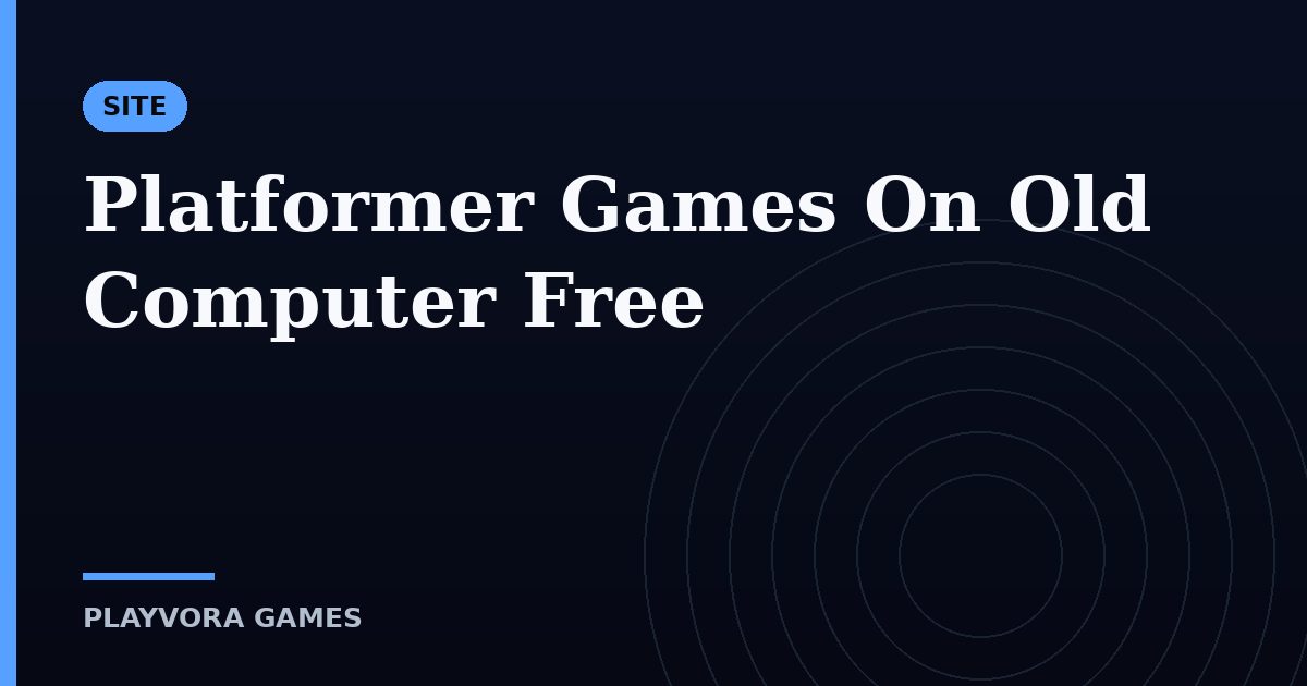 Platformer Games On Old Computer Free
