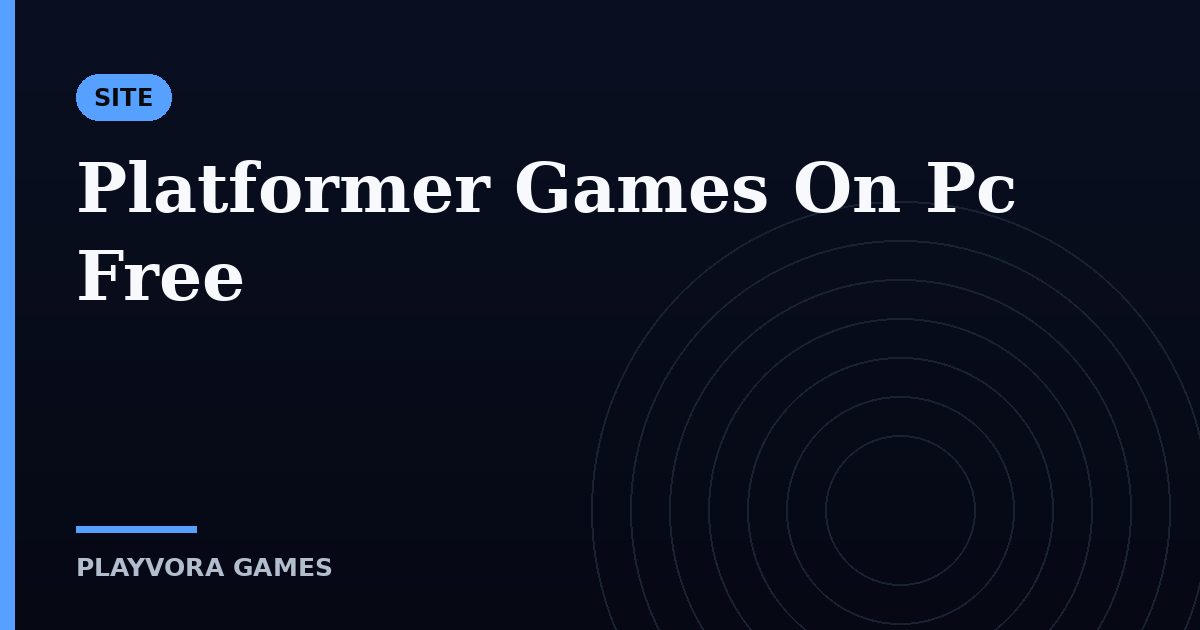 Platformer Games On Pc Free
