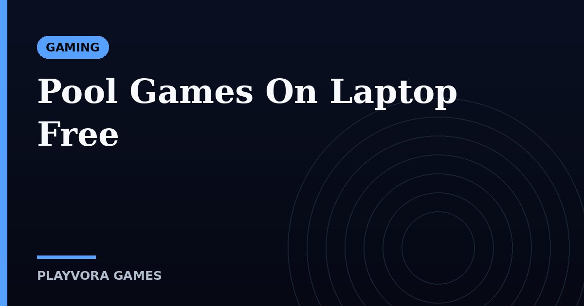 Pool Games On Laptop Free