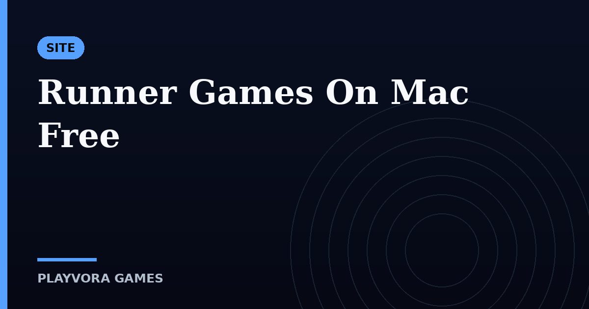 Runner Games On Mac Free