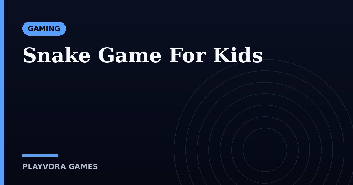 Snake Game For Kids