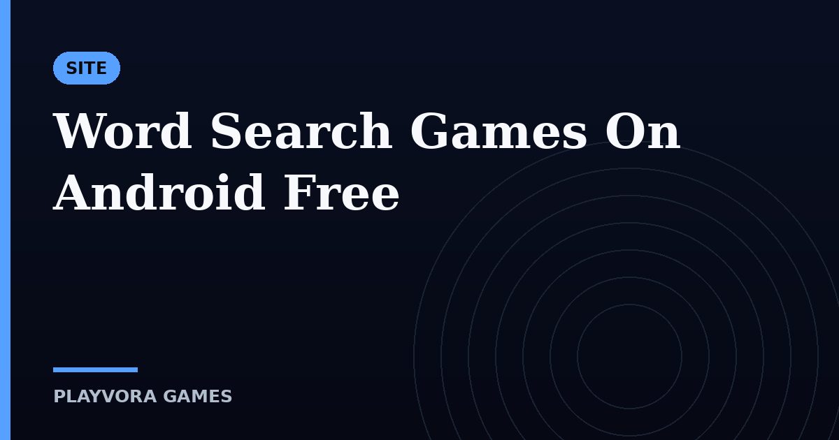 Word Search Games On Android Free