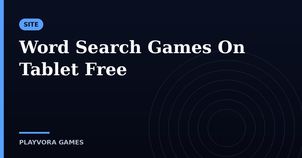 Word Search Games On Tablet Free